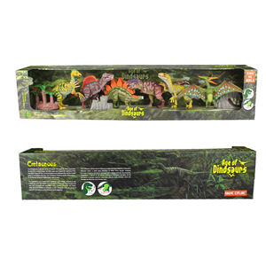 9 pièces <span class=keywords><strong>de</strong></span> figurines <span class=keywords><strong>de</strong></span> dinosaures réalistes en plastique <span class=keywords><strong>de</strong></span> 5 à 9 pouces, Dinosaurio Juguetes avec mâchoires mobiles - Product Image 3