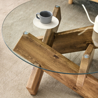 Table basse en verre de design scandinave moderne de qualité pour le salon, meubles de maison