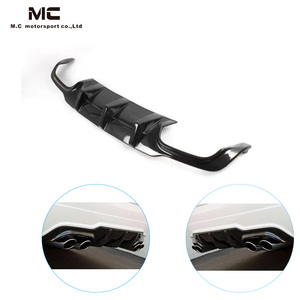 Para Mercedes Benz Clase <span class=keywords><strong>C</strong></span> W204 Difusor de parachoques trasero C63 Estilo <span class=keywords><strong>F</strong></span> Alerón trasero con aletas - Product Image 1