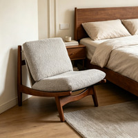 Fauteuil d'appoint CARLFORD en velours côtelé durable, fauteuil de loisirs en tissu polyester doux, empilable pour chambre et salon