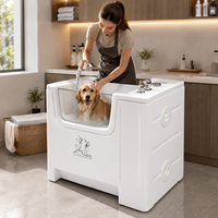 Baignoire Spa pour Animaux de Compagnie en Acrylique, Luxe Thérapeutique, Hydro-Massage, Trempage Profond, pour Utilisation dans la Salle de Bain
