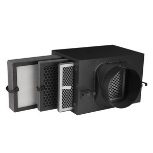 3 lớp filteraction kim loại hộp lọc không khí với Ture <span class=keywords><strong>HEPA</strong></span> than hoạt tính PM2.5 không khí trong nhà lọc lọc cho quạt thông gió - Product Image 2