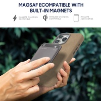 Coque de téléphone en cuir givré de luxe, antichoc, magnétique, avec chargement sans fil, plusieurs couleurs, pour 16 Pro Max