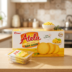 Craquelins croustillants au maïs Vietnam Libra - Biscuits croustillants faibles en gras, faibles en sel, faibles en glucides - Boîte de 150g |   Saveur Salée et Sucrée - Product Image 4