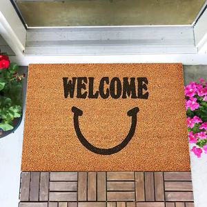 카펫 공장 도매 코코넛 섬유 쿠션 매트 사용자 정의 PVC 코 아 러그 매트 미끄럼 방지 코코넛 도어 매트 - Product Image 4