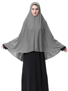 Dubai <span class=keywords><strong>Abaya</strong></span> para mujeres musulmanas algodón <span class=keywords><strong>Jersey</strong></span> islámico Khimar venta al por mayor grande una pieza Jilbab - Product Image 5