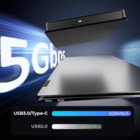 Unidad de Blu-ray Externa USB 3.0 Tipo-C, Lector/Grabador de Discos BD de 50G, Unidad de Blu-ray/DVD para Laptop, Computadora de Escritorio, Windows, Linux, MacOS