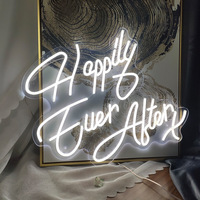 Enseigne Happy ever after personnalisée avec LED murale personnalisée utilisée pour les enseignes au néon dans la décoration de fête de magasin