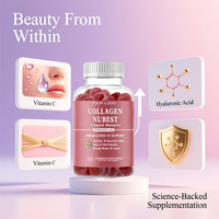 Gummies au collagène et au glutathion pour éclaircir la peau, anti-âge, améliorer la densité osseuse, complément beauté, saveur fraise, 3g, 60 gummies