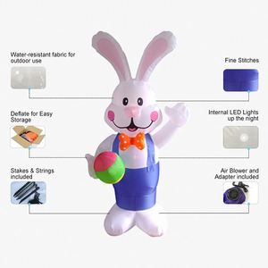 Fête de lapin animal de vacances de Pâques de 7 pieds décorations extérieures lapin de Pâques gonflable - Product Image 3