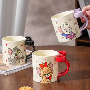 Ensemble de tasses en céramique Tom et Jerry avec poignée, design cartoon, pour le bureau ou la maison - Product Image 3