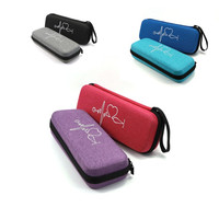 Étui de protection portable Huidu en EVA noir pour stéthoscope, avec poche en filet et impression personnalisée, idéal pour les infirmières et usage médical