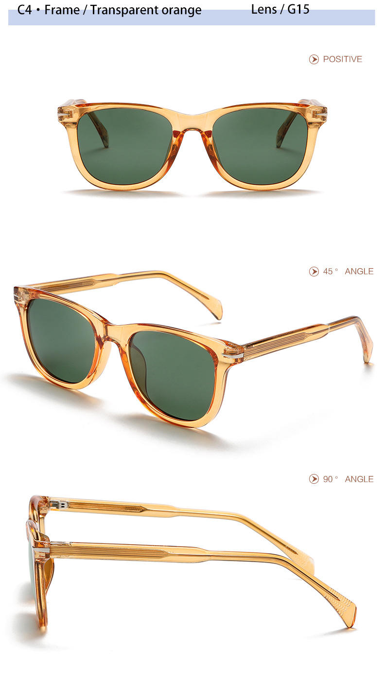 C4 transparent orange frame green tablets