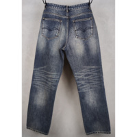 Jeans pour homme à jambe droite mi-haute, style classique américain Old Money, service OEM disponible avec production d'échantillons en 3 jours