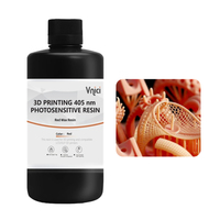 Lilin merah Resin fotosensitif Resin baik untuk detail permukaan halus 405nm cahaya menyembuhkan Resin perhiasan kerajinan