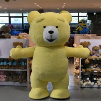 Costume de mascotte ours en peluche gonflable géant coloré et stylé, imprimé en sérigraphie, pour adultes unisexe, populaire pour le cosplay