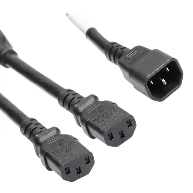 Cables C14 to C13 Splitter Power Cord - 15 Amp Power Cable plug