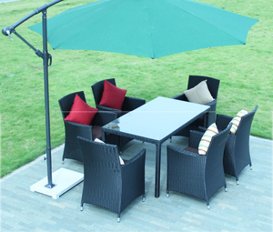 Conjunto de muebles de jardín de mimbre <span class=keywords><strong>Ratan</strong></span> con silla de comedor y mesa. - Product Image 3