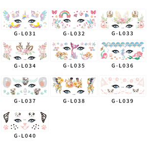 <b>Glitter</b> Face Tattoo Stickers Mixed Freckle Designs Temporary Body Tattoo Waterproof Party Makeup Decoration for Kids Girls - Product Image 4