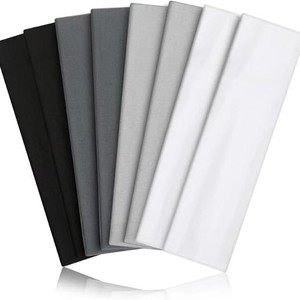 Sport <b>Headbands</b> Polyester Elastic Non Slip Sweatband for Yoga Running Fitness Women 8PCS OEM Custom Logo Low MOQ Hair Band - Product Image 4