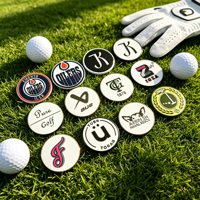 Marcador de pelota de golf de titanio en blanco para sublimación, ficha de póker de cuero personalizada, bolígrafo divertido para bricolaje, set de buceo, estuche de golf