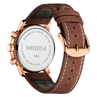 Jam Tangan Pria NIBOSI 2729 Chronograph Quartz Tali Kulit Nilon Bisnis Olahraga Dial Tanggal Bercahaya OEM Multifungsi