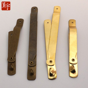 Charnière rabattable en cuivre pur de style chinois, 13.8 cm, montage en surface pour boîte à bijoux, durable - Product Image 1