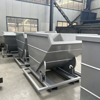 Bac à déchets industriels auto-basculant pour chariot élévateur, bac de collecte de ferraille pour entrepôt, bac basculant