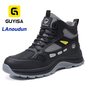 Lanoudun รองเท้านิรภัยหัวเหล็กทนทานต่อการฉีกขาดใส่สบายฤดูใบไม้ร่วง - Product Image 1