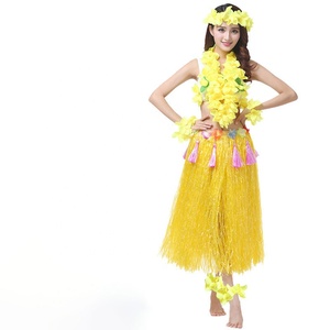 Suministro al por Mayor de Fibras Plásticas RTS, Disfraces de <span class=keywords><strong>Danza</strong></span> Hawaiana para Adultos, Faldas de Hula para Mujeres, Trajes para Fiestas - Product Image 5
