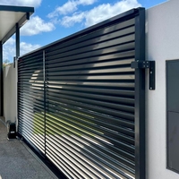 Volets et portes électriques et manuels en alliage d'aluminium robuste Volets de fenêtre pare-soleil Clôture à persienne extérieure Pergola
