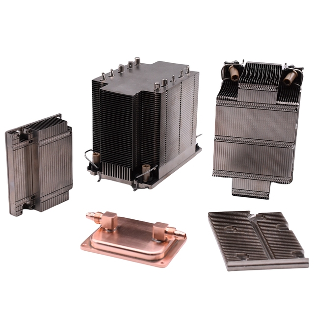 Custom Heat Sink Brazed Copper Water Cooling Block with G1/4 Fittings for Industrial Heat Dissipation