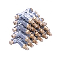 Distributeur d'huile à déplacement positif à 5 sorties REALMAX, fourni par le fabricant, pour lubrification centralisée CNC, en cuivre