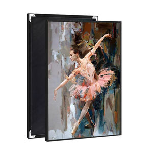 Uniart 100% fait à la main contemporain moderne 100% peint à la main figuratif dame peintures à l'huile sur toile - Product Image 1