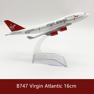 Modelo de Avión a Escala 1:400 de 16 cm de la Aerolínea B747 Virgin <span class=keywords><strong>Atlantic</strong></span>, con Impresión de Logotipo Personalizado, Regalo Promocional - Product Image 1