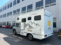Camping-car hybride longue portée 4x4 tout-terrain avec système de vie autonome pour les voyages d'aventure