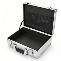 Caja de herramientas portátil de aleación de aluminio, maletín de almacenamiento de documentos, equipo de Hardware, caja de instrumentos con esponja
