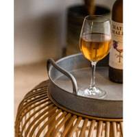 Meuble de maison Simple scandinave Table basse en rotin avec plateau rond en métal