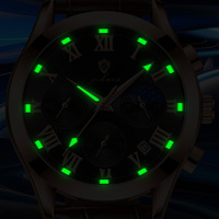 Montres de luxe pour hommes Gohuos 9801, montres de mode pour hommes, montres en acier inoxydable et cuir, montres à quartz avec date, cadeaux pour hommes, montre-bracelet, Relogio Masculino