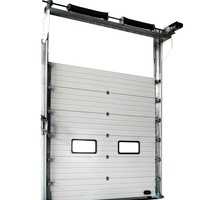 Puerta Seccional Comercial de Alta Seguridad, de Acero Galvanizado de Alta Resistencia, con Sistema de Elevación Vertical para Fábrica o Taller