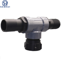 Adaptateur coudé en T pour tuyau de réservoir IBC S60x6 avec colliers de serrage en PP pour l'irrigation des jardins