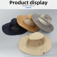 Topi Nelayan Berbahan Jaring Bernapas Motif Garis, Logo Custom, Dapat Dilipat, Pelindung Matahari untuk Pria Wanita, Musim Semi Gugur, Aktivitas Luar Ruangan, Memancing, Grosir