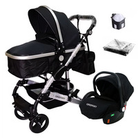 L'usine fournit directement une poussette bébé 3 en 1 + siège auto/poussette bébé, voiture push bébé marcheur Bbay
