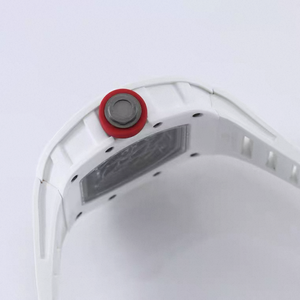 นาฬิกาข้อมือกลไกอัตโนมัติ Super RM 055 เซรามิก คาร์บอนไฟเบอร์ ไทเทเนียม โครงสร้างเปลือย ดับเบิ้ลตูร์บิญอง พร้อมพลังงานสำรองในตัว - Product Image 4