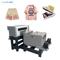 Cetak A2 16.5 inci Inkjet Printer A3 DTF dengan 2 Xp600 kepala otomatis Digital kaus sepatu Cap mesin cetak untuk bisnis