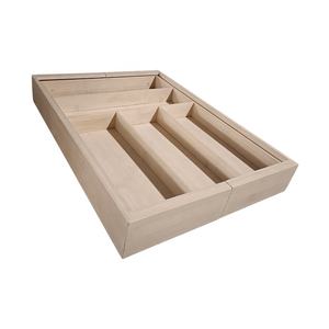 Organisateur de <span class=keywords><strong>tiroir</strong></span> extensible à 7 compartiments pour cuisine et salon, en bambou/bois, pour couverts et outils, finition blanchie à la chaux - Product Image 5