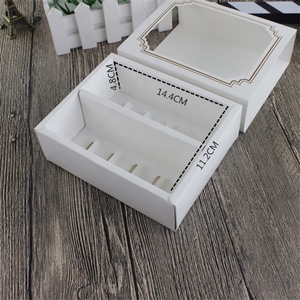 Customized Food Biscuit Macaron and Cookies Box Packing Paper Macaron <b>Boxes</b> With Window - Product Image 6