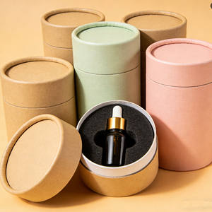 Emballage en tube de papier pour huile essentielle avec logo personnalisé, boîte cylindrique en carton protégée contre les UV avec insert en mousse sécurisé - Product Image 3
