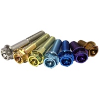 Logo personnalisé M6 vis en titane et boulons à bride GR5 boulon en titane coloré prix d'usine produits métalliques