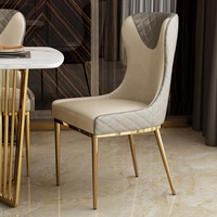 Ensemble de meubles de salle à manger d'hôtel moderne Offre Spéciale chaise en cuir rembourrée simple avec velours en bois bureau à domicile dubaï